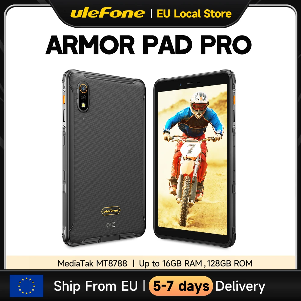 Ulefone Armor Pad Pro 4G Mediatek LTE-TDD & LTE-FDD 128 Go 20,3 cm (8") 8 Go Wi-Fi 5 (802.11ac) Android 13 Noir