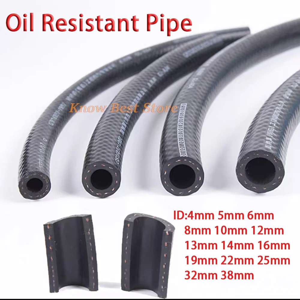 1 Meter ID4~38mm  Diesel Pipe Engine High-Pressure Fuel Pipe High Temperature Resistant Fuel Delivery Rubber Pipe Hose