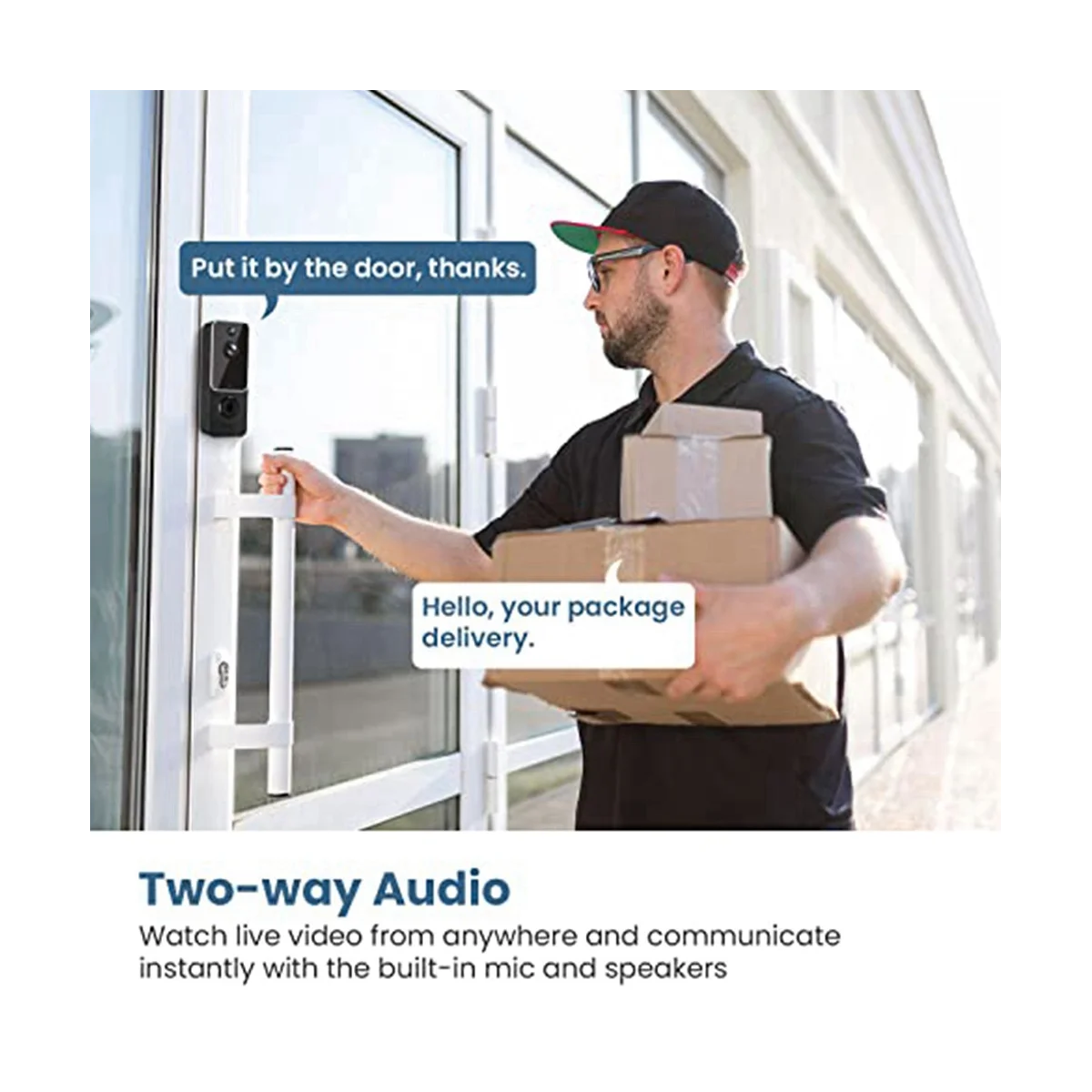 Camera, Smart Camera with Chime, AI Smart Human Detection, Cloud Storage, HD Live Image