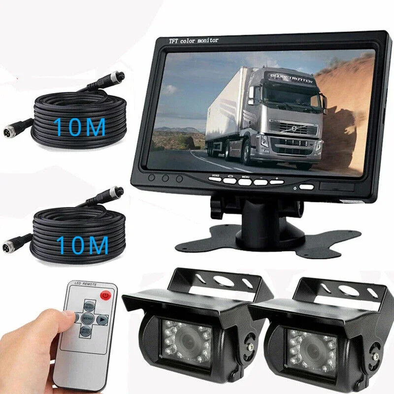 

12/24V Car Reversing Camera with 7" LCD Monitor For Truck Bus Van Rear View IP67