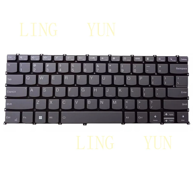 Z   For Lenovo Yoga Slim 7 Pro-14ITL5 14ACH5 AIR14 2020 Laptop Backlit Keyboard Grey