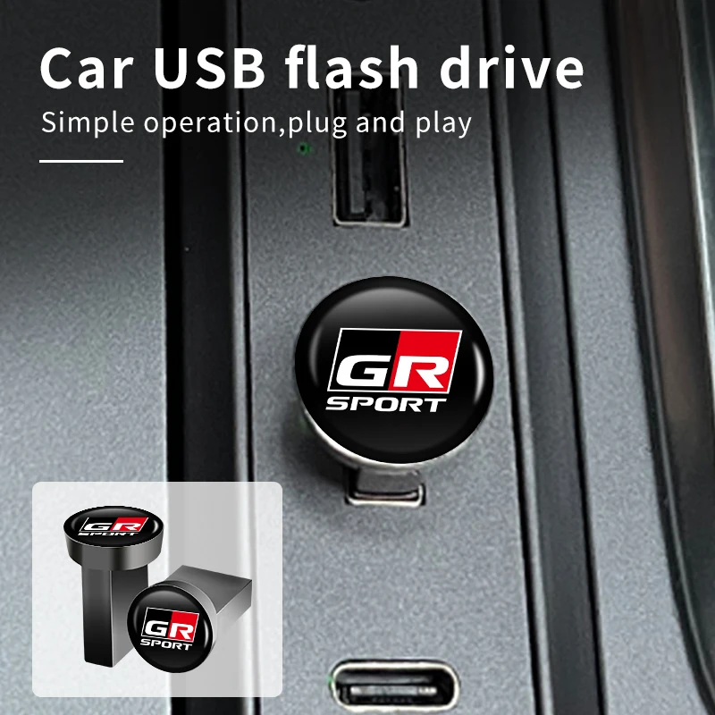 Car Music U Disk USB Flash Driver Storage Memory Stick For Toyota GR GAZOO RACING Prado Yaris Hilux Corolla Prius Avensis Auris