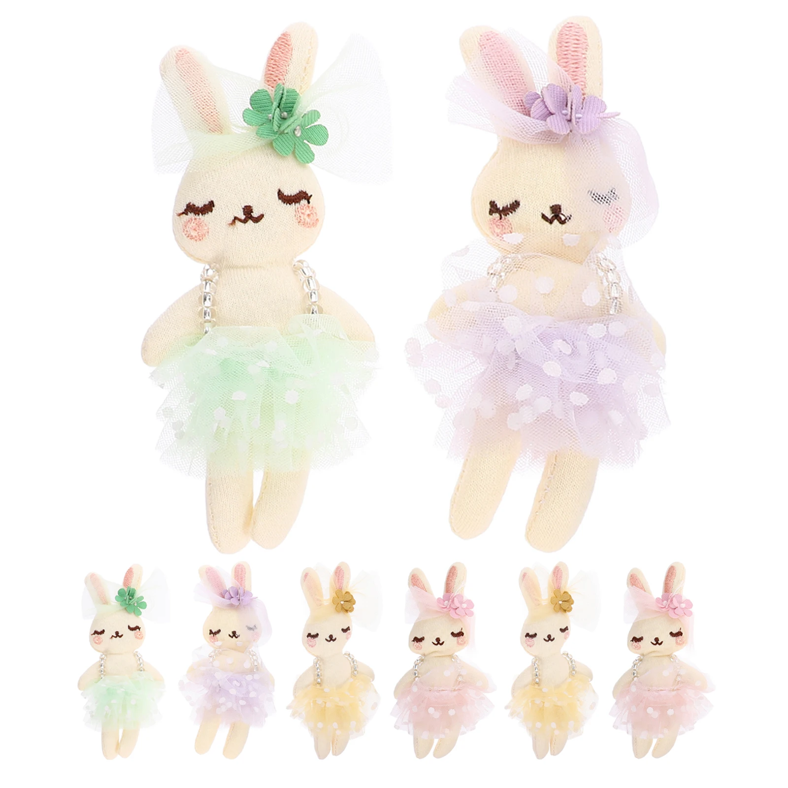 8 stuks zachte gevulde konijntjes ambachtelijke vervaardigde stoffen konijnen voor kindcomfort decoratieve kamer accent sleepover metgezel