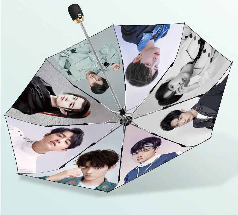 Anime Mo Dao Zu Shi Wei Wuxian Lan Wangji Cosplay Umbrella Qing Yu Nian Xiao Zhan Wang Yi Bo Jay Automatic Folding Umbrellas