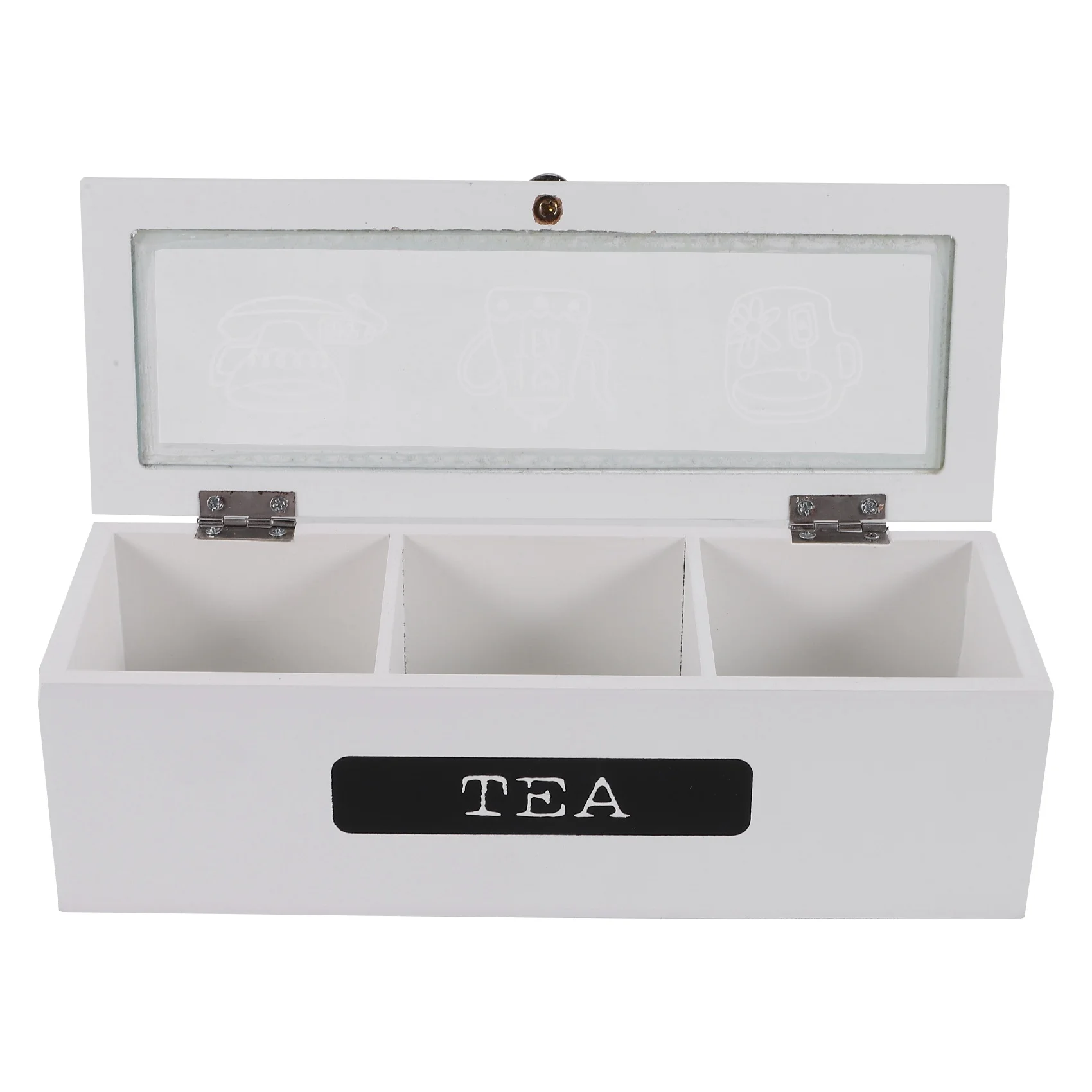 ABGH-3 Compartments Bamboo System Tea Bag Storage Box Jewelry Organizer Tea Box Organizer Wood Sugar Packet Container