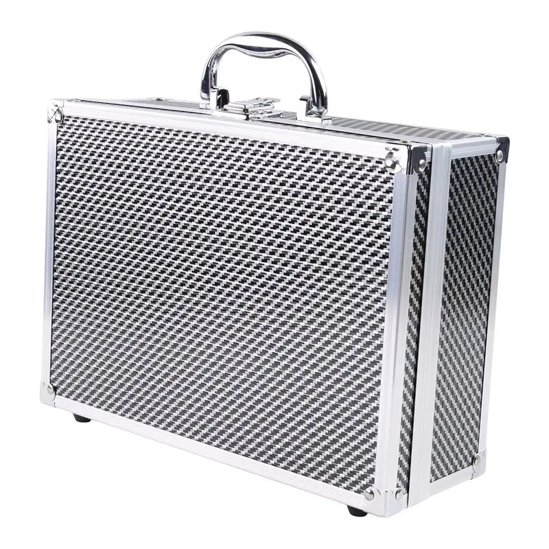Carbon Fiber Tool Box Aluminum Tool Case Suitcase Equipment Hard Carry Bag Instrument Hard Case Portable Toolbox Easy To Use A