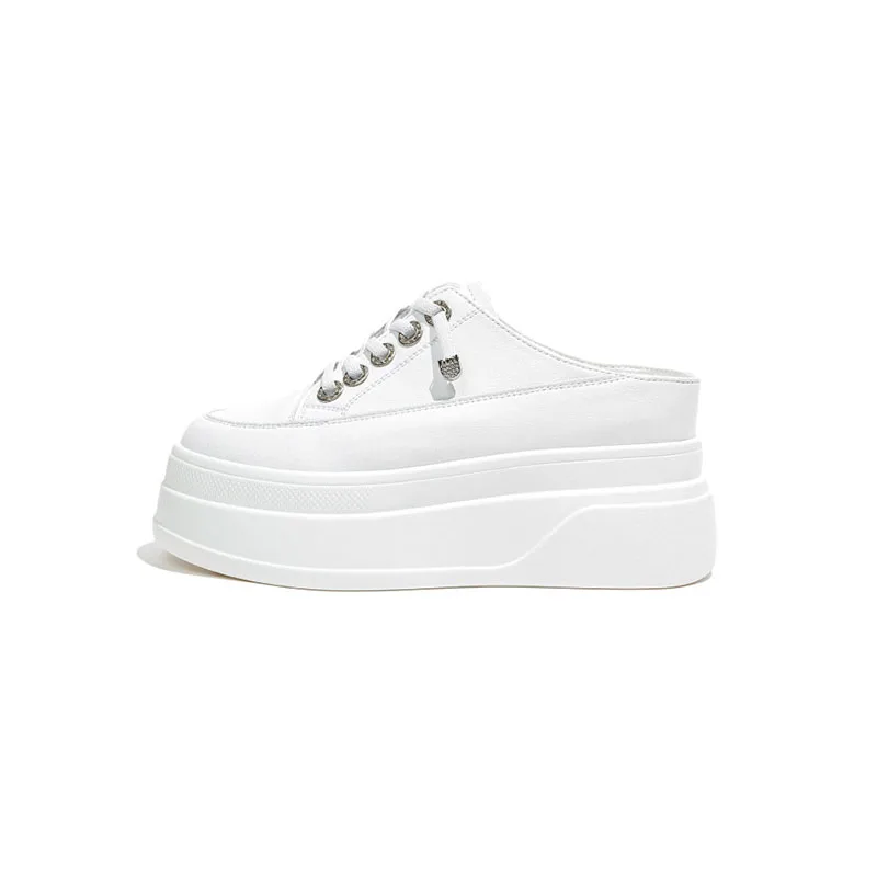 XMWRLW 2026 Primavera Verano zapatos de media altura para mujer, zapatos de plataforma informales para mujer, zapatillas blancas, zapatos de plataforma de verano