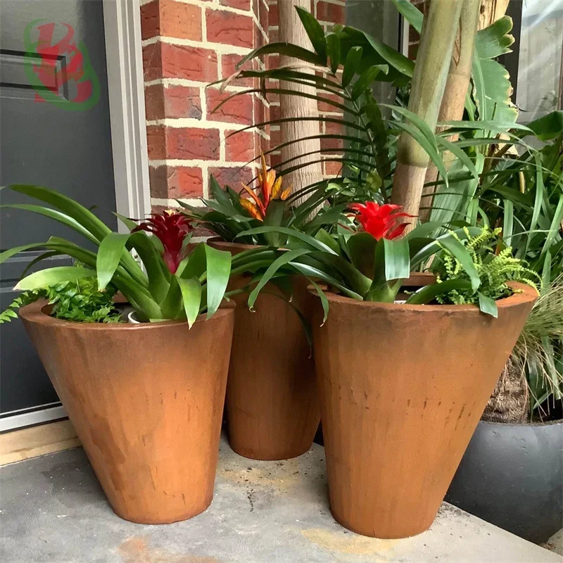 Corten Steel Planter Boxes Weathering Steel Flower Pot Steel Pots Garden