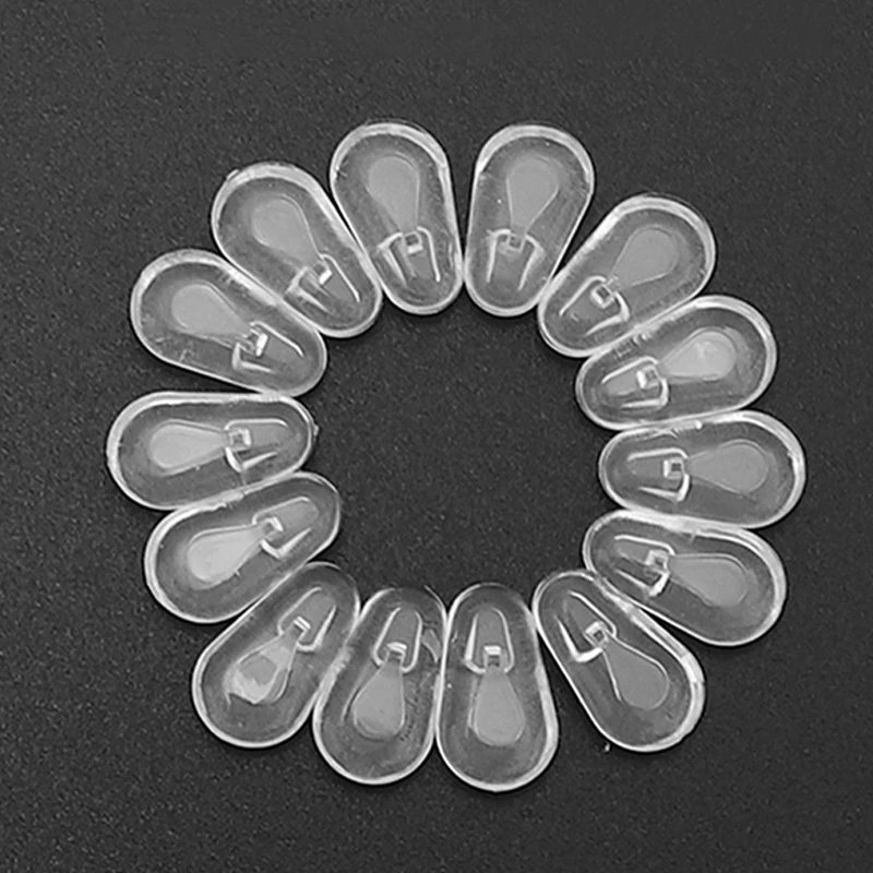 25Pairs/Set Soft Silicone Plug-in Eyeglasses Nose Pads Anti-Slip Comfortable Clear Nose Tips Eyewear Accessories for Glasses