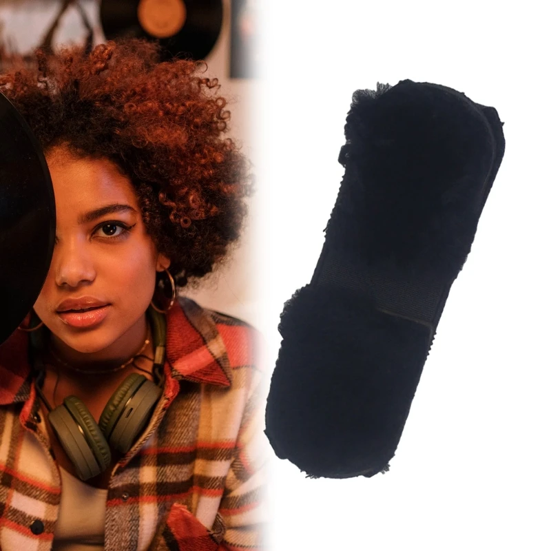 غطاء وسادة عقال أسود لاستبدال سماعة الرأس X A10 من جلد الخراف