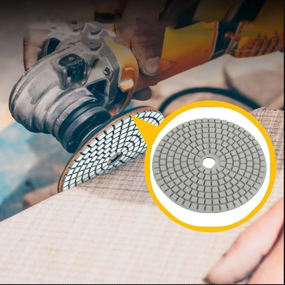 8/12/16PCS 4 Inch Diamond Polishing Pads Kit 100mm Wet Dry Use Wet Polishing Discs M14 Backing Pad 50~3000grits