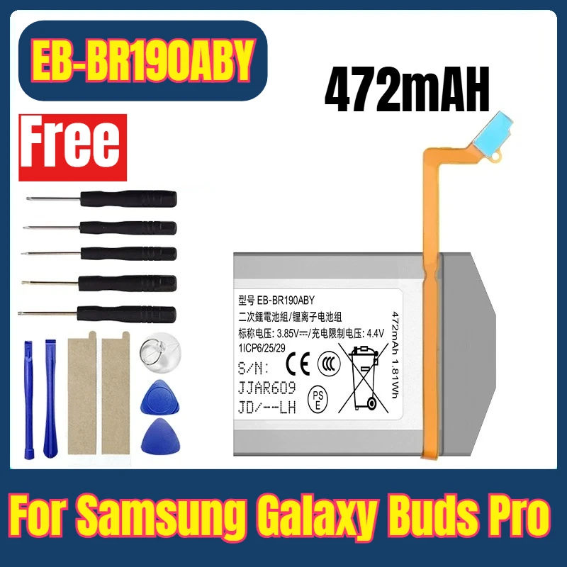 

EB-BR190ABY Replacement Battery for Samsung Galaxy Buds Pro SM-R190 EP-QR190 Earphone Compartment Battery + Free Tools