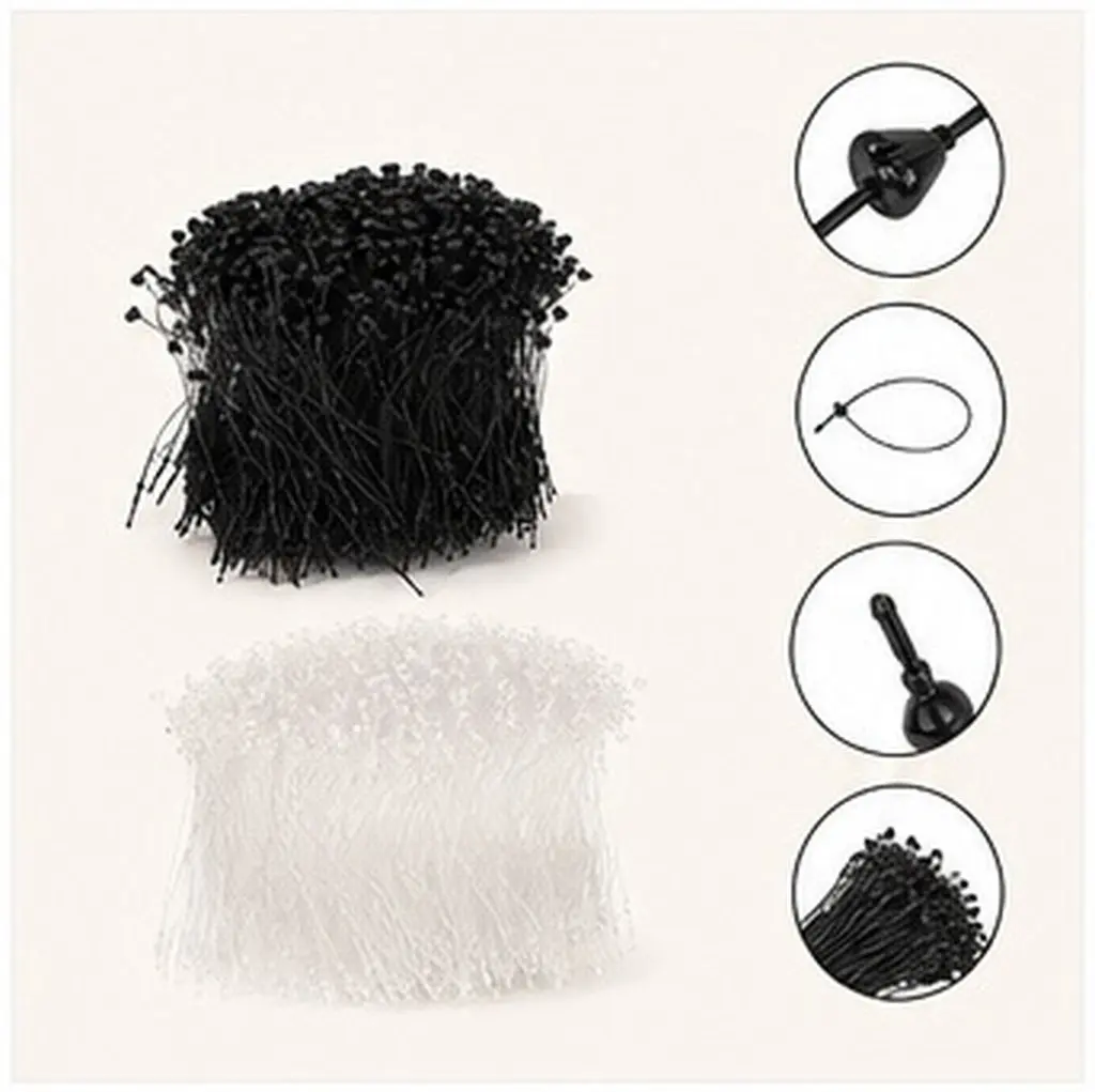 2000Pcs Hanging Tag String Fasteners Premium PP Material Clothing Price Tag Locks Shop Clothes Tags Label Accessories Strings
