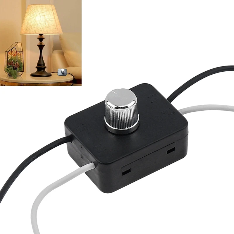 Built-In Dimmer Switch Combo Kit 120V Rotary Canopy Dimmer Switch Replacement For Table Lamps / Floor Lights