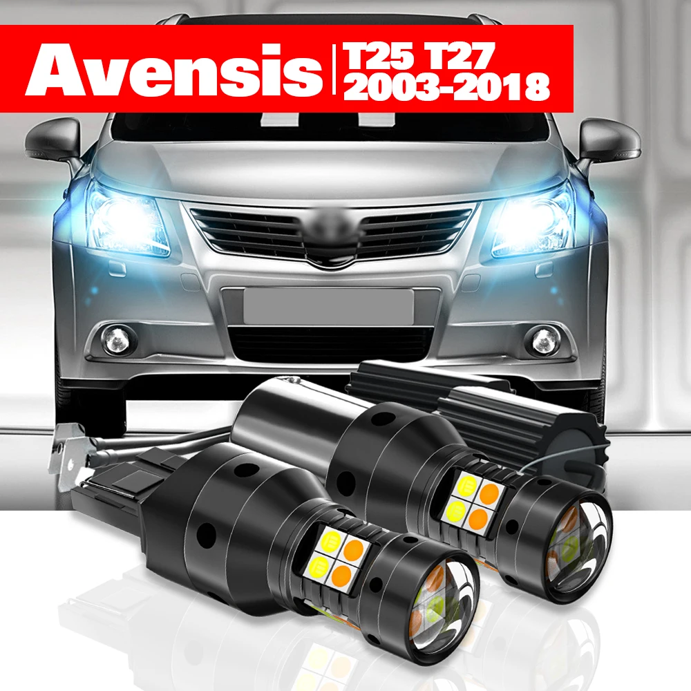 Für Toyota Avensis T25 T27 2003-2018 2 stücke LED Dual Modus Blinker + Tagfahrlicht DRL 2008 2009 2010 2011 Zubehör
