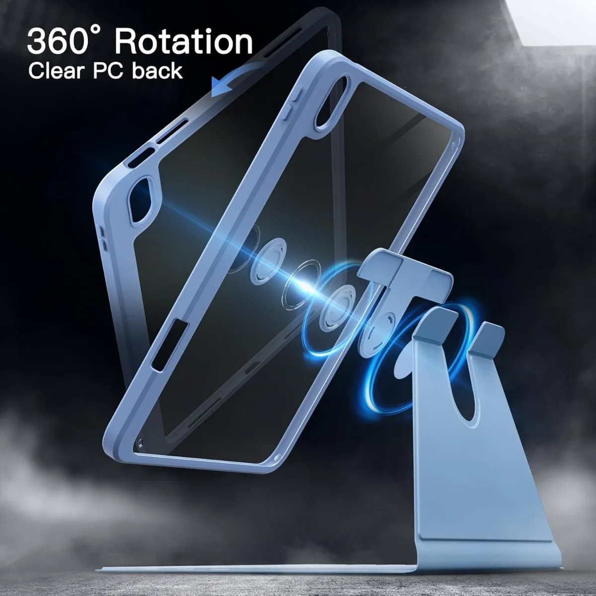 Case for iPad (A16) 11th/10th Generation(2025/2022)with Pencil Holder,360 Degree Rotation Protective Stand Cover,Auto Wake/Sleep