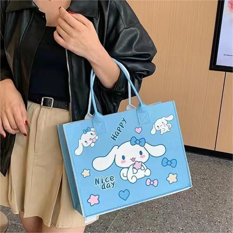 

Sanrios Hello Kitty Мультяшные сумки, сумка для хранения, кавайная вместительная сумка-тоут, сумки для покупок, подарки для мамы