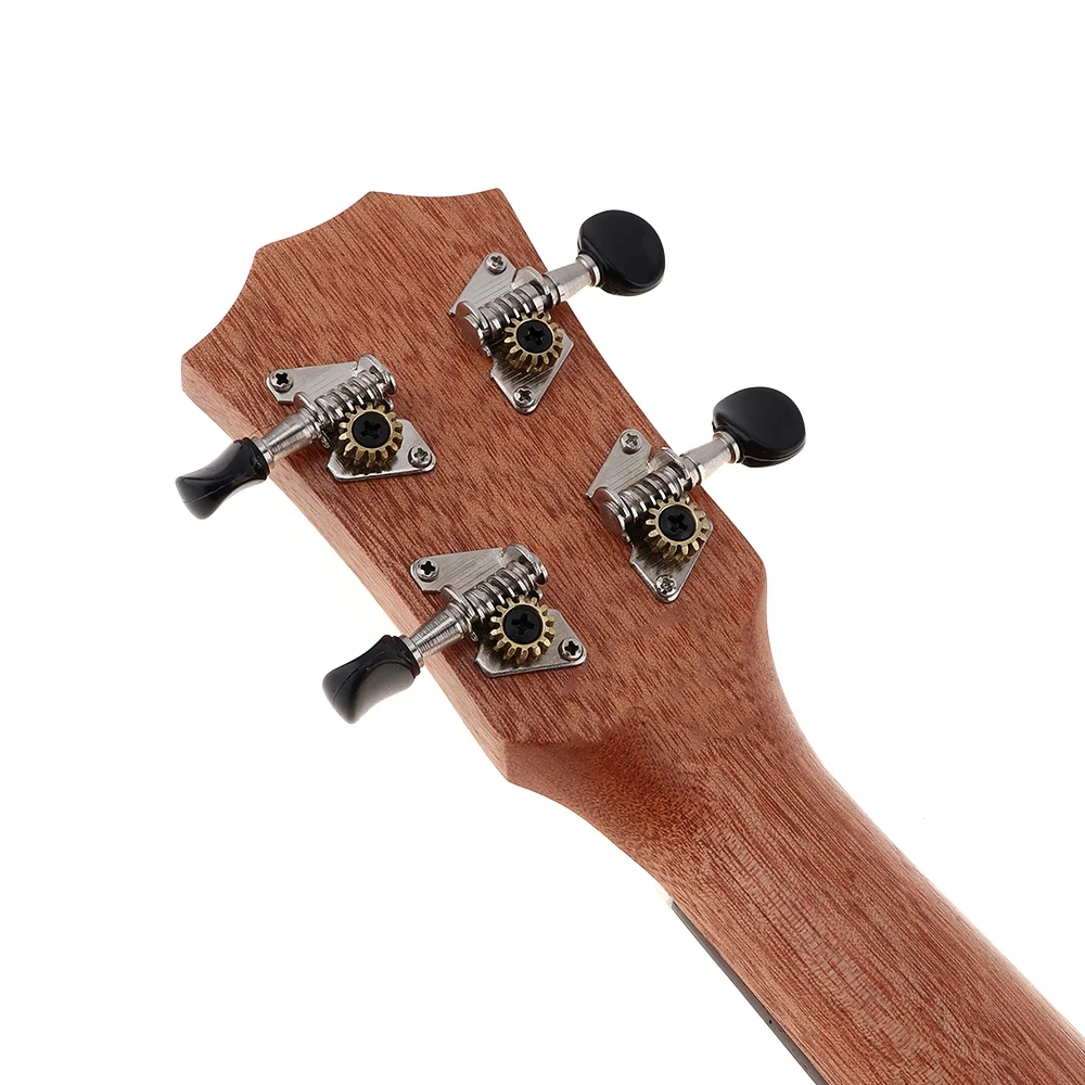 4 Stück Ukulele Schwarz Stimmwirbel 2R+2L Stahl Mechaniken Mechaniken für 21/23/26 Zoll Ukulelen – Detail 8