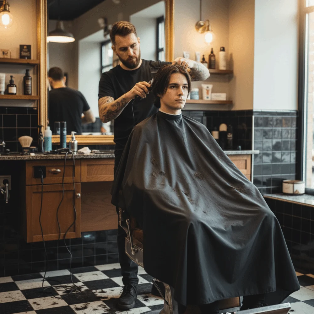 

Водонепроницаемый силиконовый платье с вырезом, силиконовый воротник, антистатический воротник, накидка для парикмахерской, черно-белая регулируемая пряжка