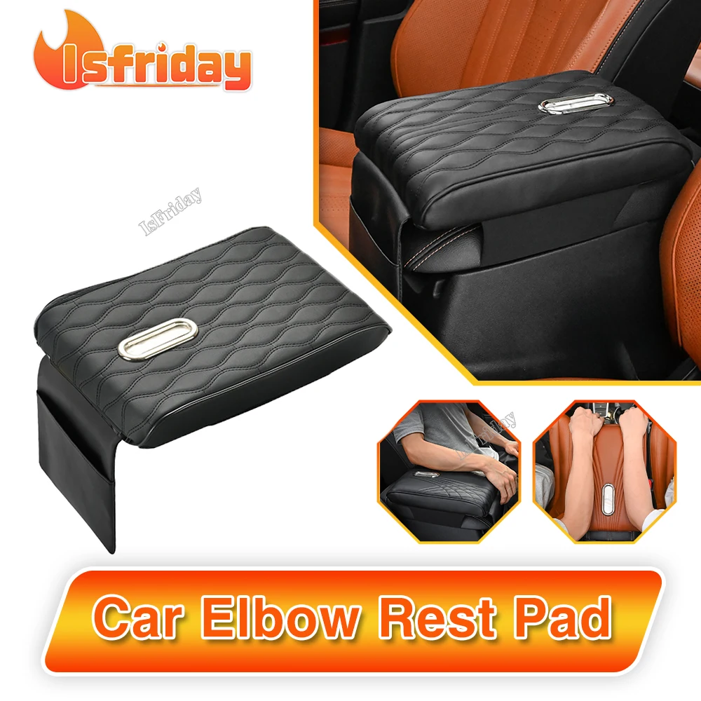 

ISFRIDAY Car Elbow Rest Pad Interior Tissue Holder Bag Universal Auto Seat Middle Rest Mats Anti Scratch Car Armrest Cushion