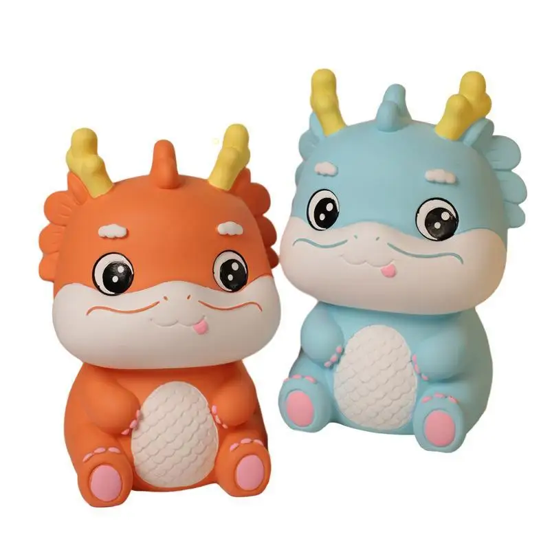 vinyl Anti-drop and Smash-resistant, Can Be Stored and Taken Away, Cartoon Piggy Bank, Tabletop Ornament, Doll Gift Gift.