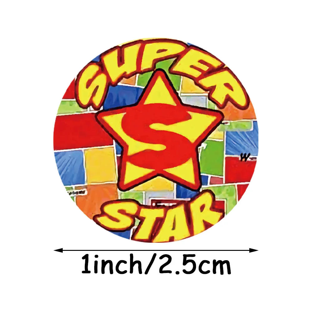 50-500pcs Stickers Super Hero Reward Stickers 1inch 8 Super Hero Designs Cute Students Kids And Teachers Stationery Sticker