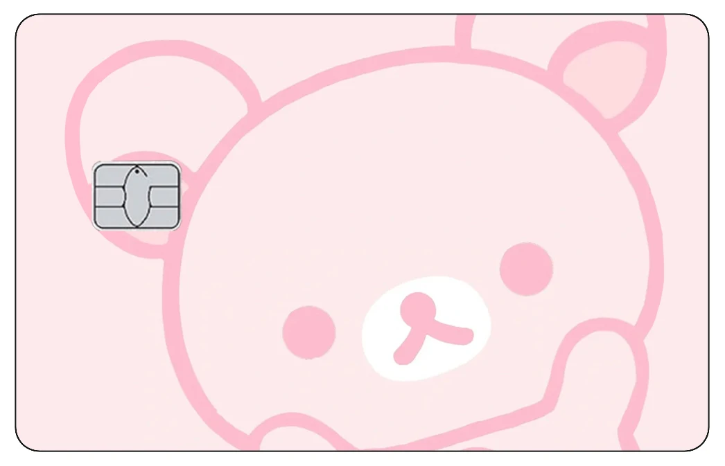 ملصقات غير لامعة لبطاقة الائتمان الكرتونية من Rilakkuma وKiiroitori لمجموعة VISA JCB و Mastercard Beautify Decorate Girl
