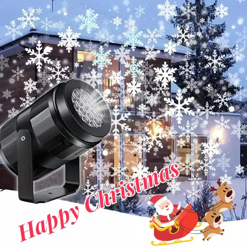 1pc LED Snowflake Projection Light, USB Powered Rotating Snowflake for Christmas,Halloween,Simulating Winter Snow, Passion Party