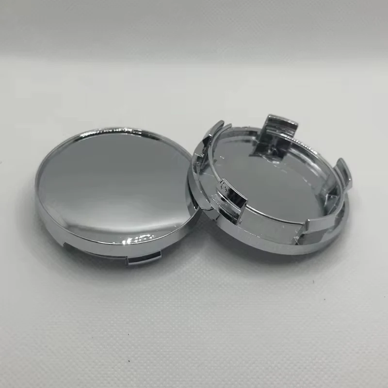 4Pcs/Set 58mm Car Wheel Center Caps Car Rim Hubcap Cover Black Silver ABS Hubcap Dust-proof Covers Car Modification Accessories