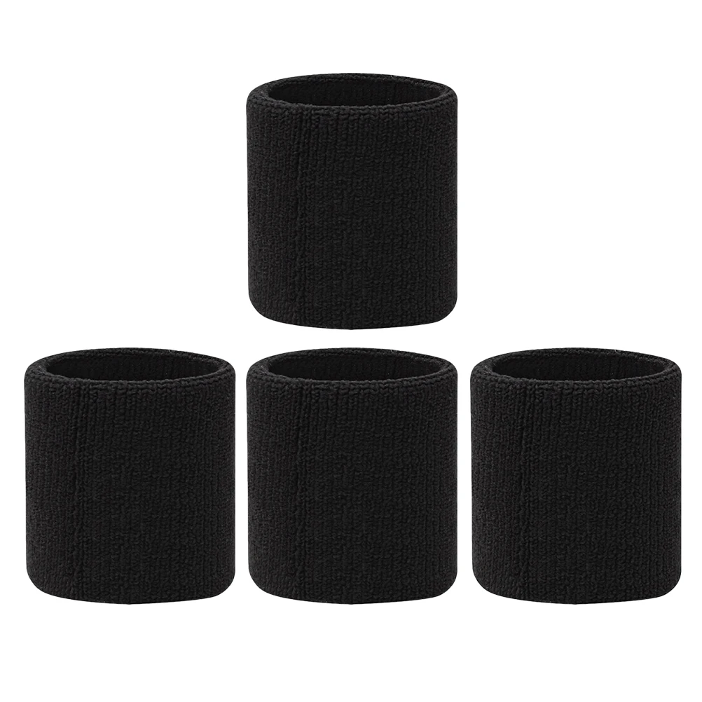 

4pcs Sports Wristbands Running Gym Fitness Elastic Sweat-Absorbing Breathable Wrist Support Hand Protector Men Women Reusable