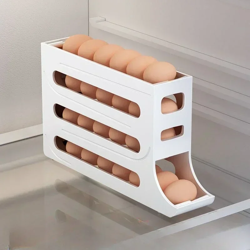 

Refrigerator Egg Storage Box Kitchen Storage Large Capacity Dedicated Egg Carton Rolling Egg Storage Box