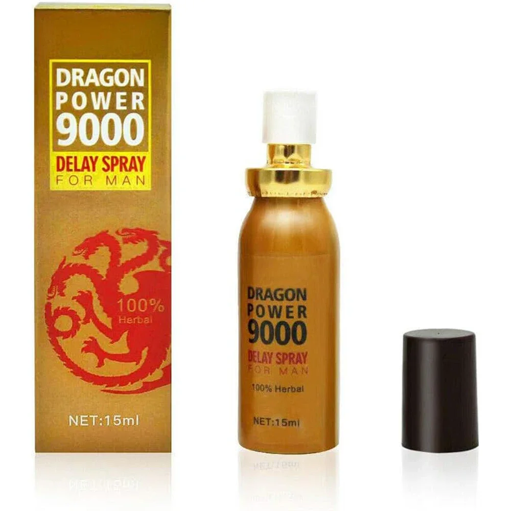 Dragon Power 9000 Delay Spray Iconisches Delay Ejection Spray – Climax Control Spray Men Nicht reizendes Climax Delay Oil für Männer ab 18 Jahren