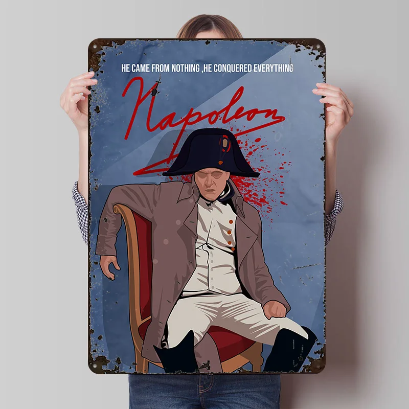 The Napoleon Tinplate Poster Custom Wall Art Vintage Metal Signs Retro Tin Plaque for Decoration Home Decorations House Interior