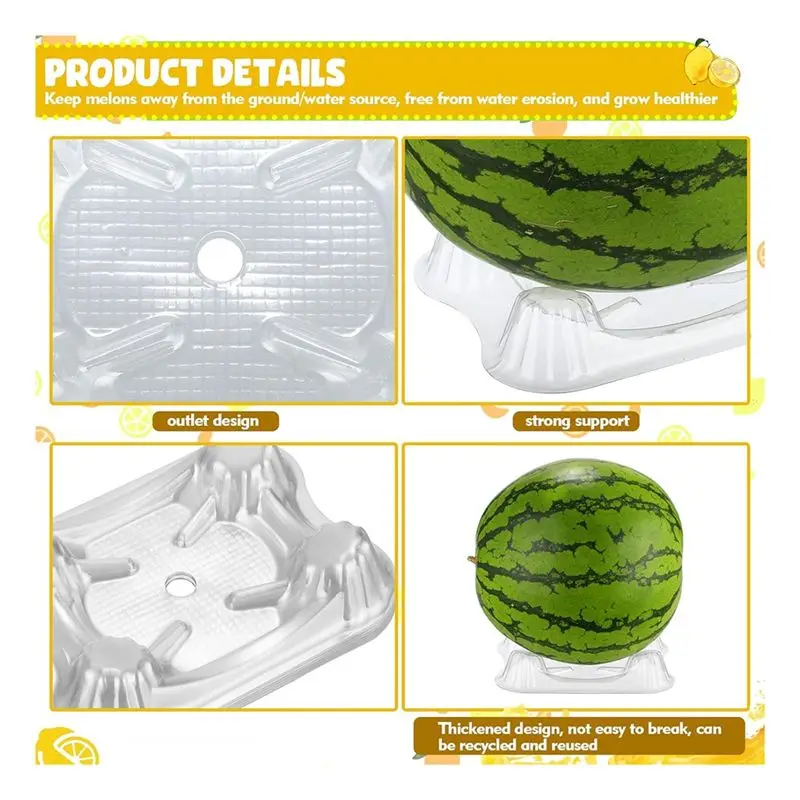 ABUN 50 Pcs for Melon Cradle Plastic Watermelon Holder for Garden Watermelon Support Stand Plant Garden Support Transparent