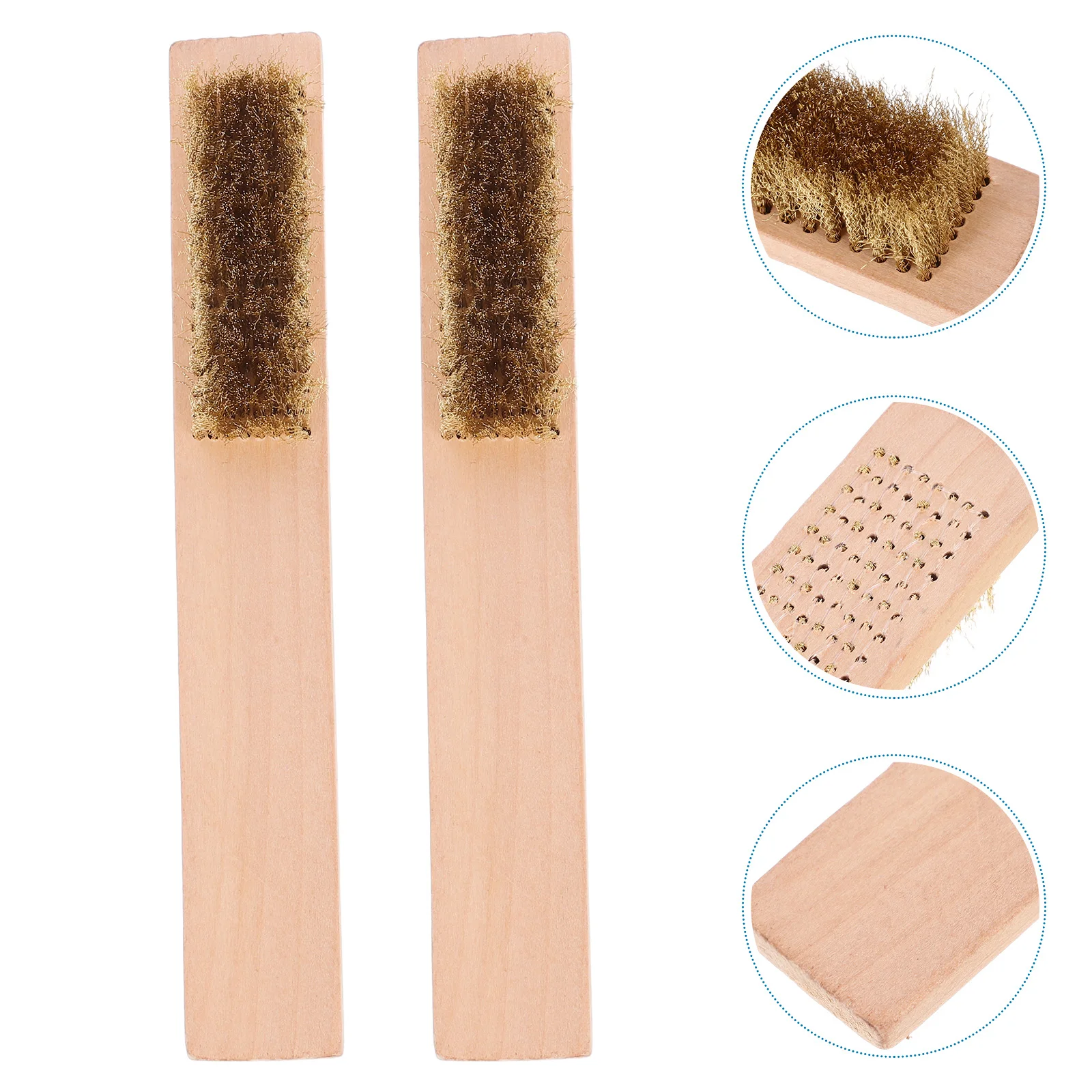 

2pcs Skateboard Wax Cleaner Copper Brush Deep Cleaning Scrubber Snowboard Wax Removing Brush Portable Light Compact Durable