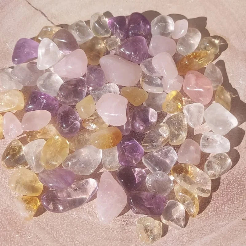 40g/100g Citrine, Amethyst, Clear Quartz, Rose Quartz Tumble 40 Gram Bags, Crystal Tumble Bag, Crystal Confetti, Quartz Pocket