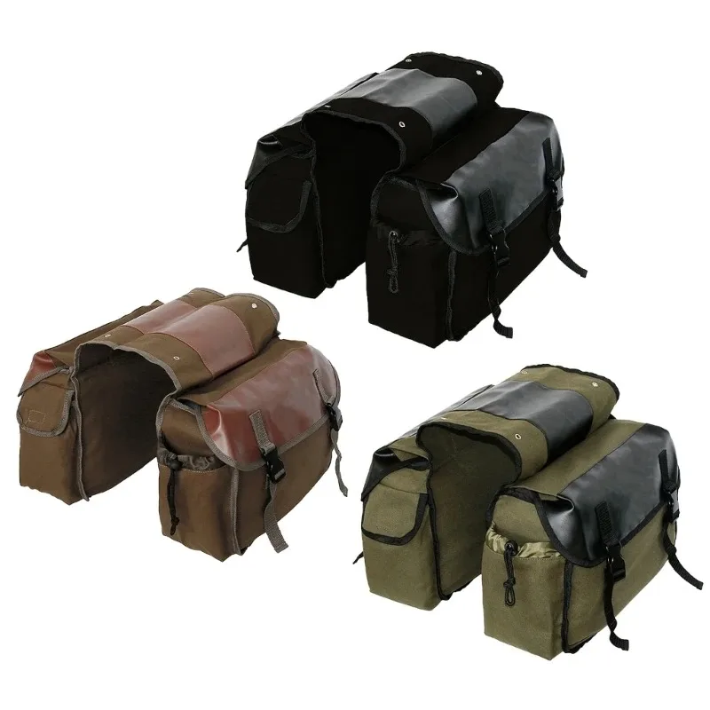 

Motorcycle Saddlebag Luggage Bags Waterproof Canvas Stroage Bag for Honda Shadow for Suzuki Dr 650