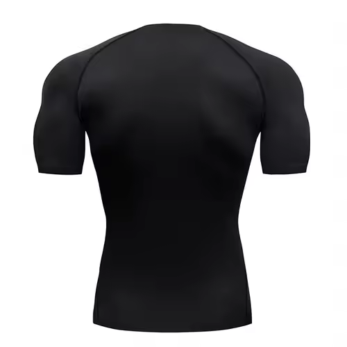 Bat Printed Men's Tight T-Shirt Running Compression Compression T Shirt Gym Fitness Jogging Short Sleeve Male Casual Shirt Tops - Image 2