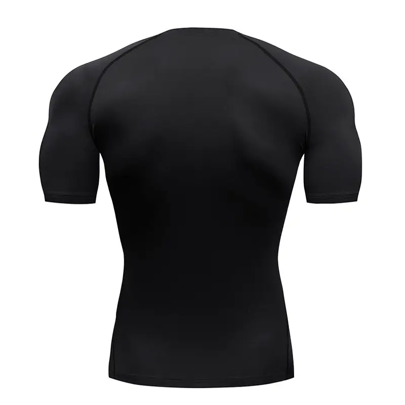 Bat Printed Men's Tight T-Shirt Running Compression Compression T Shirt Gym Fitness Jogging Short Sleeve Male Casual Shirt Tops - Image 2