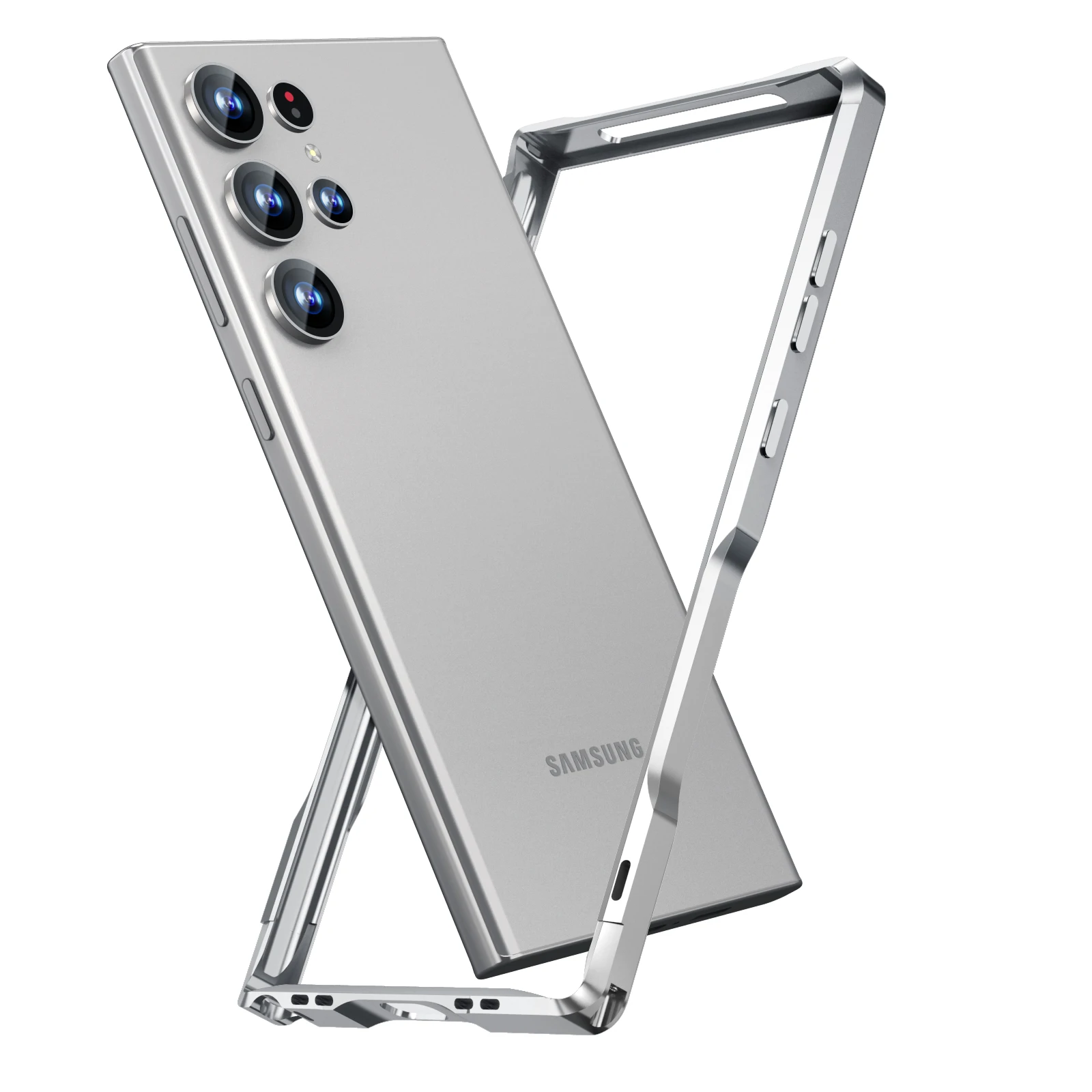 

Luxury Original Metal Bumper Case For Samsung Galaxy S24 Ultra Alloy Frame S23 S22 Ultra Light Weight Aluminum Shockproof Cover