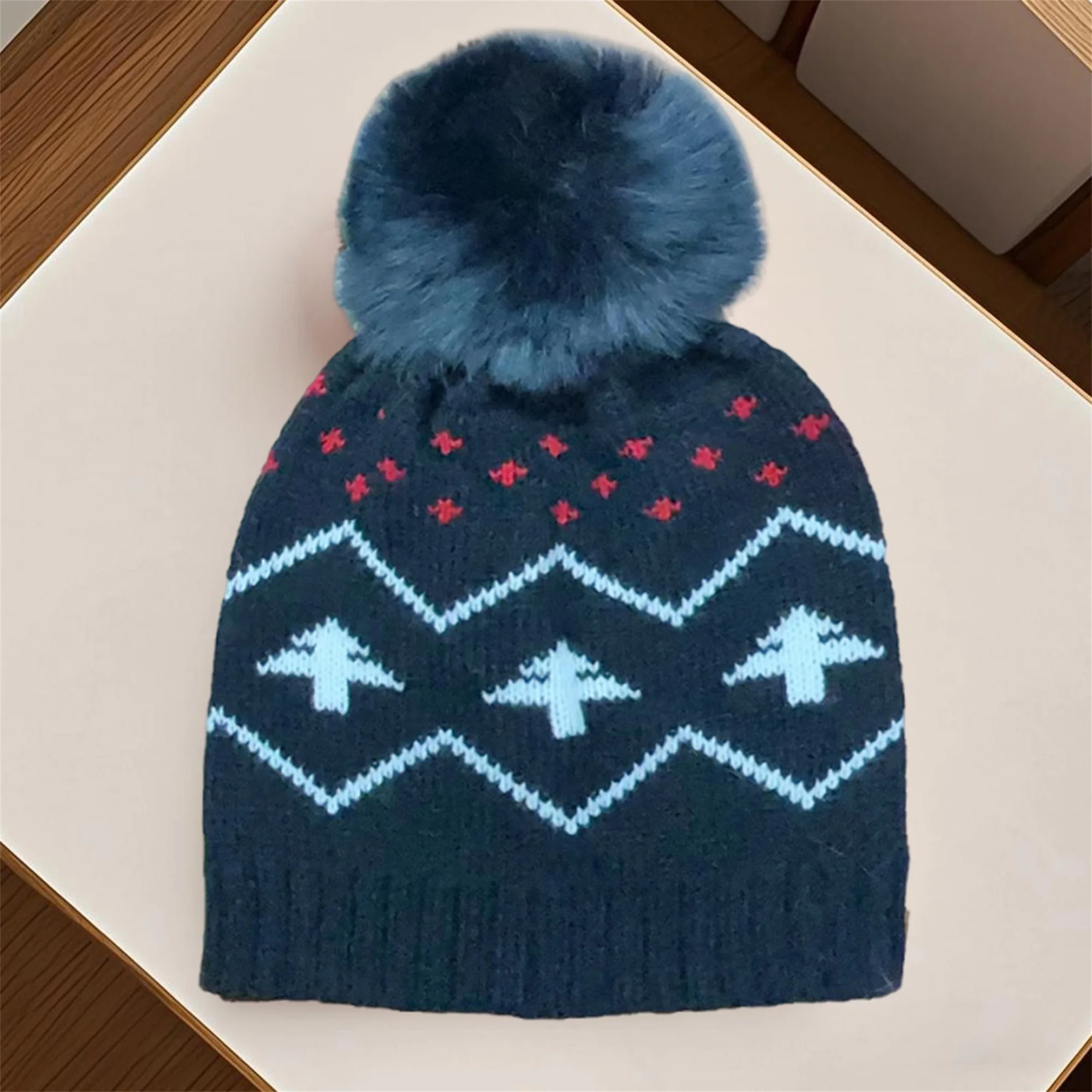 Cappelli natalizi con pompon lavorato a maglia per bambini Berretti invernali festivi con motivo a renna Cappello natalizio caldo per bambini Ragazzi e