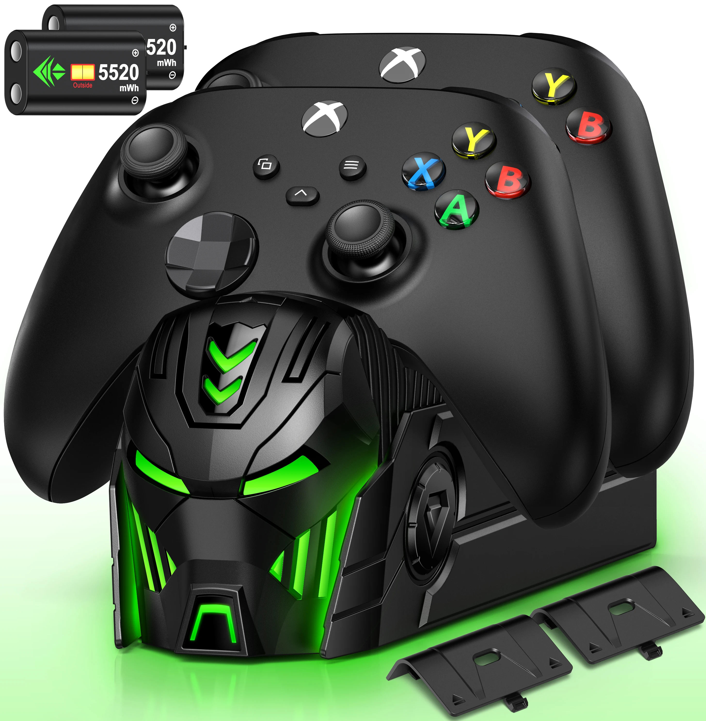DinoFire A100 mit 2*5520 MWh wiederaufladbarem Akku und RGB-Ladekabel für XBOX-Controller für XBOX Series S/X / XBOX ONE S/X – Detail 5