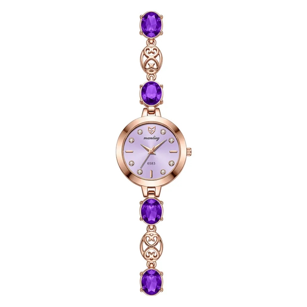 Rhinestone Quartz Watches Diamond Studded Watch Strap with Adjustable Bracelet Women Wristwatch Rotundity Shaped Watch