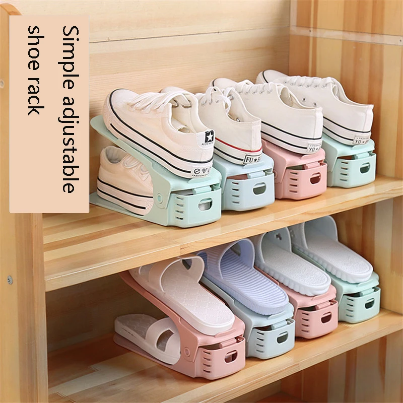 New Double Layer Shoe rack Adjustable Shoe Rack Stand Organizer Footwear Support Space Saving Cabinet Storage Shoe Stand