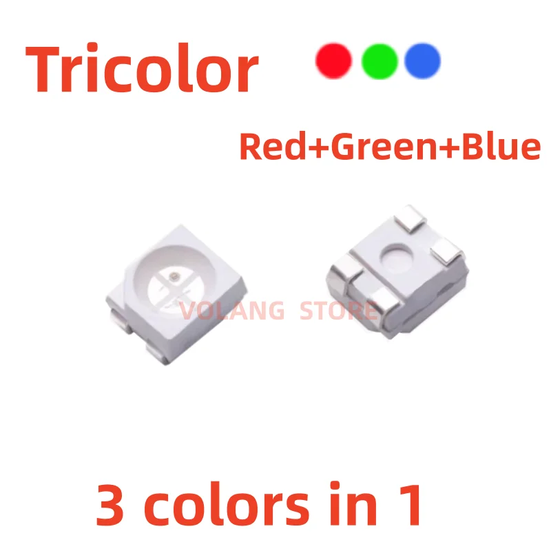 2000pcs 3528 SMD LED Red Green Blue 3 Colors For 1 RGB LED Lamp Emitting Diode CHIP Clear Light Brigh 1210 3.5mm*2.8mm