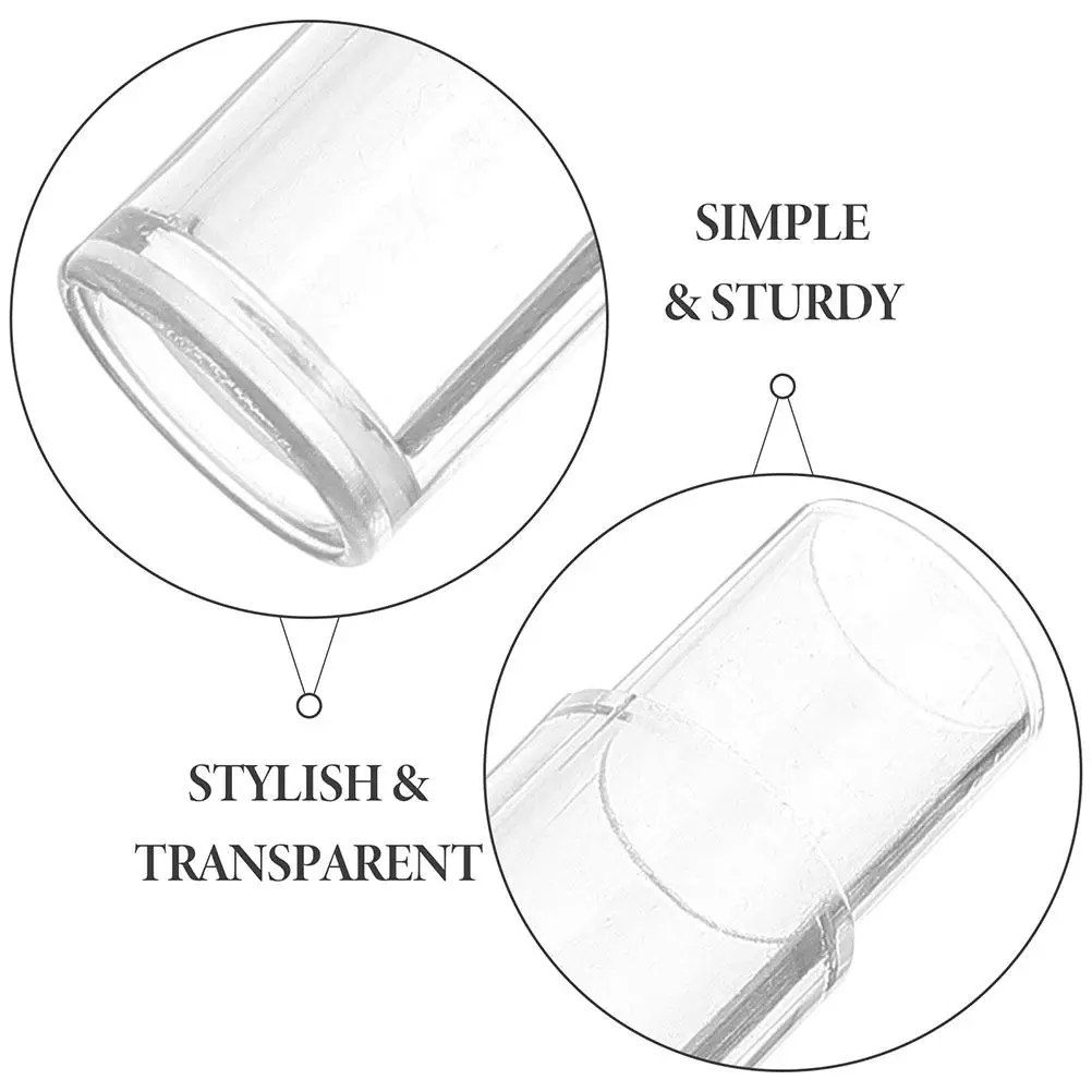 2Pcs Eyelash Tweezer Holder Case Round Clear Tube Container Secure Cap Design for Safe Travel and Daily Use Organizer