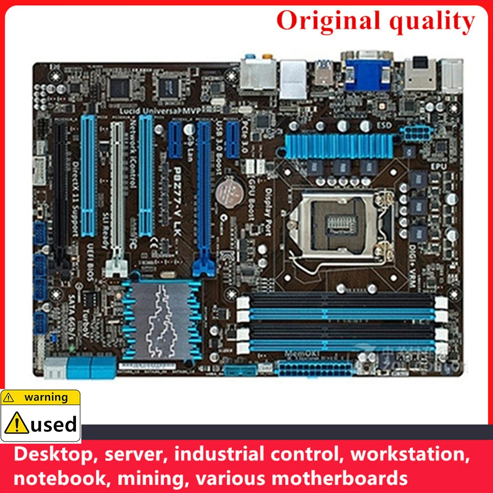 For P8Z77-V LK Motherboards 1155 DDR3 32GB ATX For Intel Z77 Overclocking Desktop Mainboard SATA III USB3.0