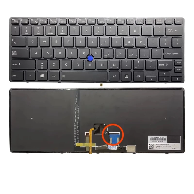 US English New Laptop Keyboard For Toshiba Tecra X40-D X40-E X40-F X30-D X30-E X30-F With Backlight