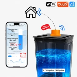 Moray ME201W SmartLife TUYA App 100-240VAC Ultrasonic Real-time Reminder APP Diesel Oil Liquid Level Monitor Water Tank Sensor