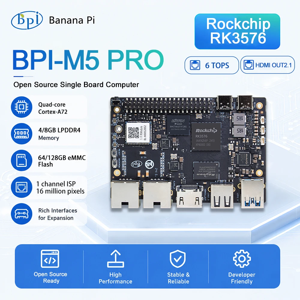 Banana Pi Bpi-M5 - Banane pi BPI-M5 pro rockchip rk3576